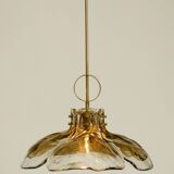 Beautiful 1960s J.T. Kalmar Franken heavy Murano glass floral ceiling lamp