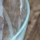 Set of 9 conical glasses on pedestal in antique chiseled glass crosses