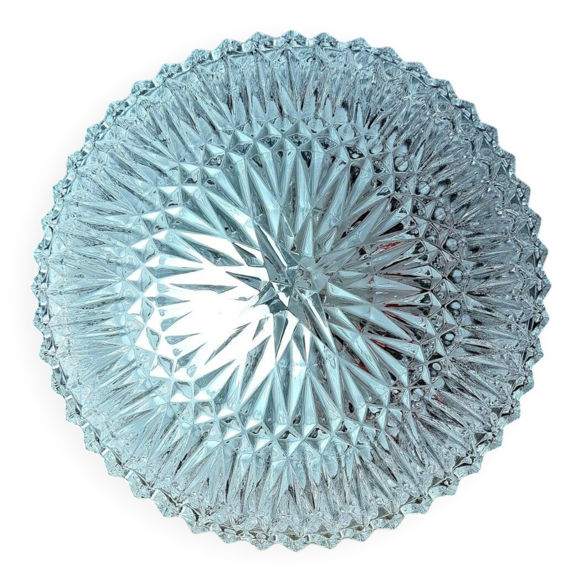 Glass wall or ceiling light from the 1970s.