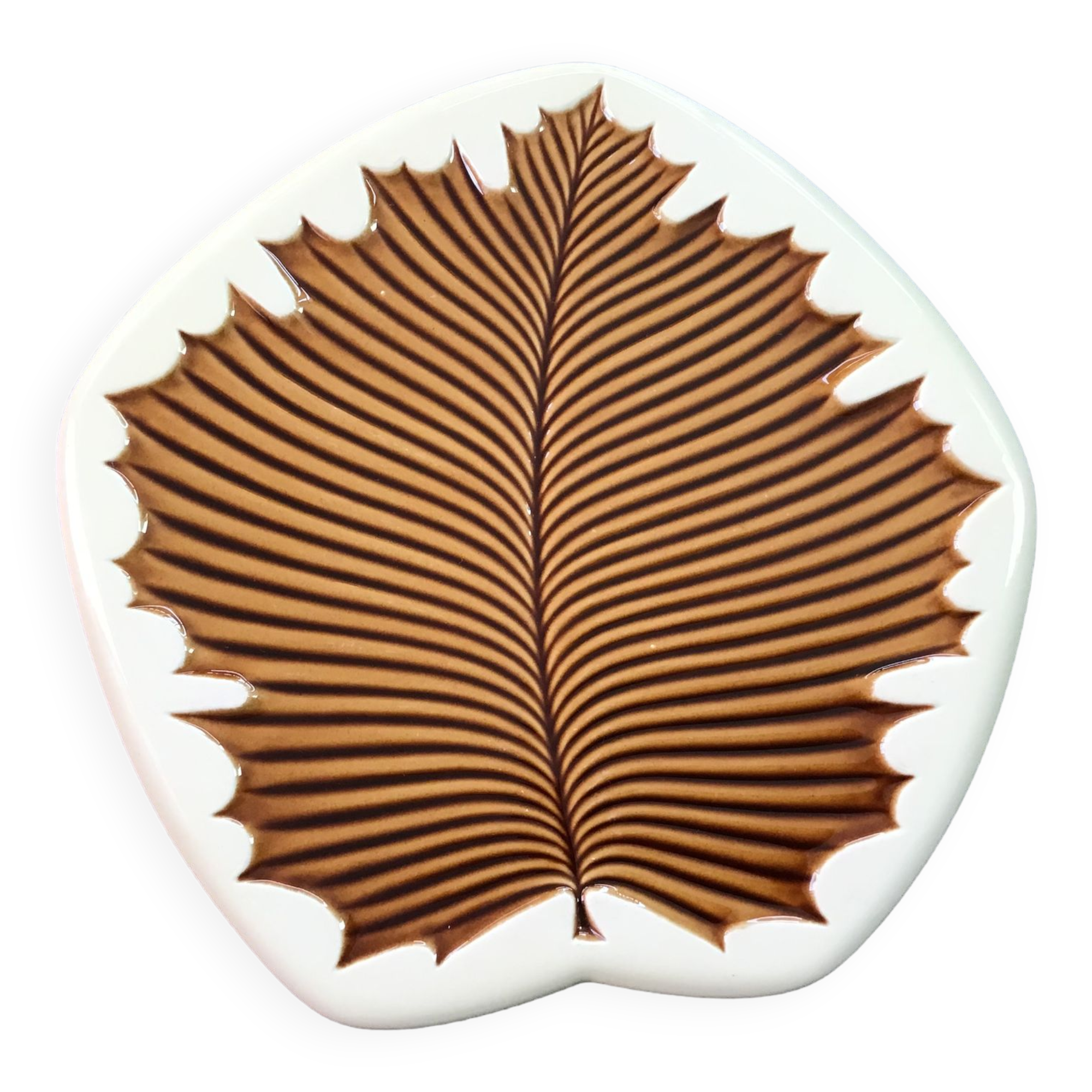Verceram cheese board, leaf decoration