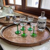 Rattan tray duo
