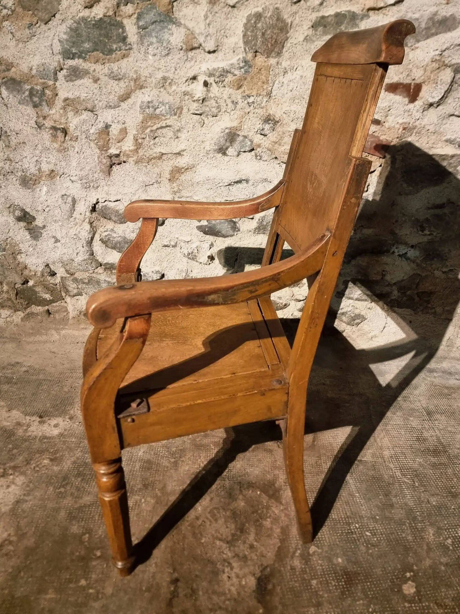 Antique French barber's chair, early 1900s
