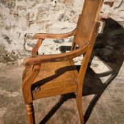 Antique French barber's chair, early 1900s