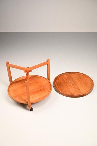 Vintage Oak Serving Trolley