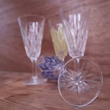 Set of 4 Arlequin champagne flutes from Reims glassworks / VMC