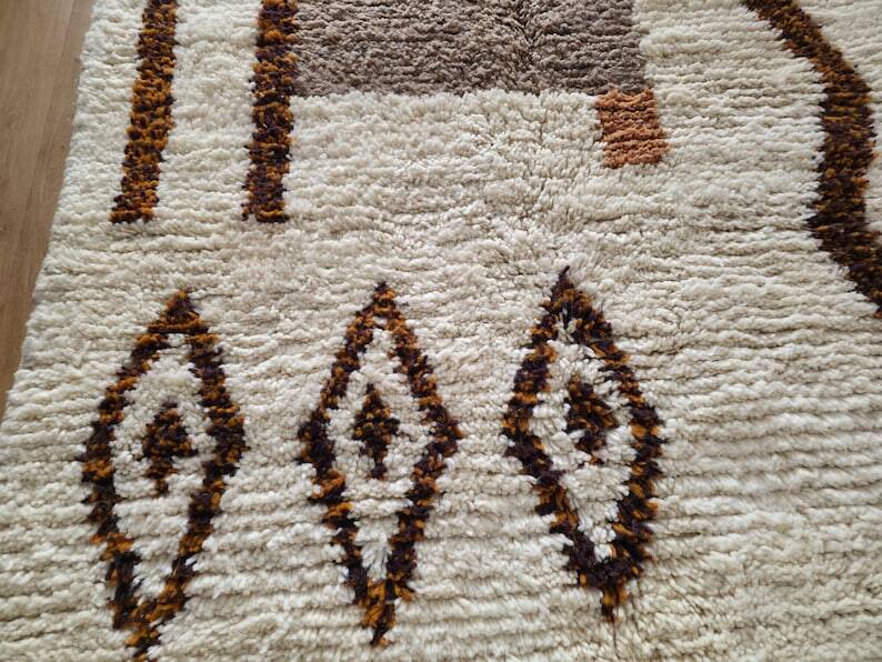 Handmade Moroccan wool rug, 150/250cm
