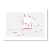 Illustration A4 naiade no. 3/8 brittany bather sea