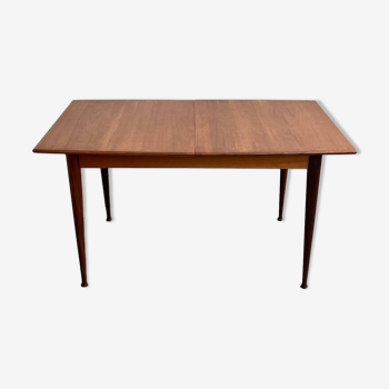 Scandinavian teak table with extension