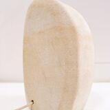 Brutalist carved stone table lamp - Circa 1980