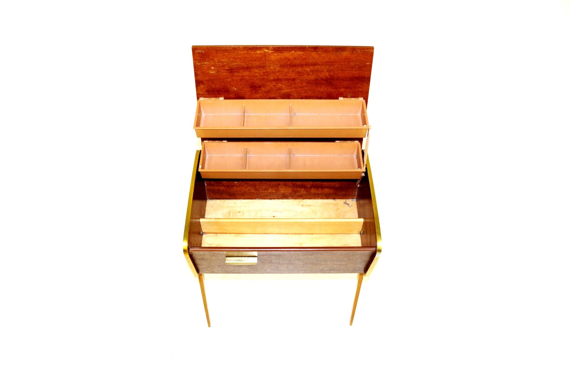 Rosewood and oak sewing bakste, Sweden, 1960