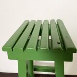 Wooden slatted stool