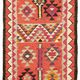 Turkish Handwoven Vintage Herki Kilim 93 cm x 340 cm