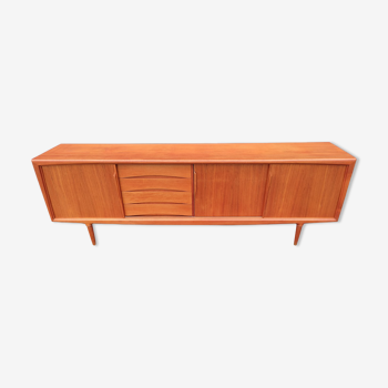 Scandinavian teak row by Axel Christensen for ACO Mobler