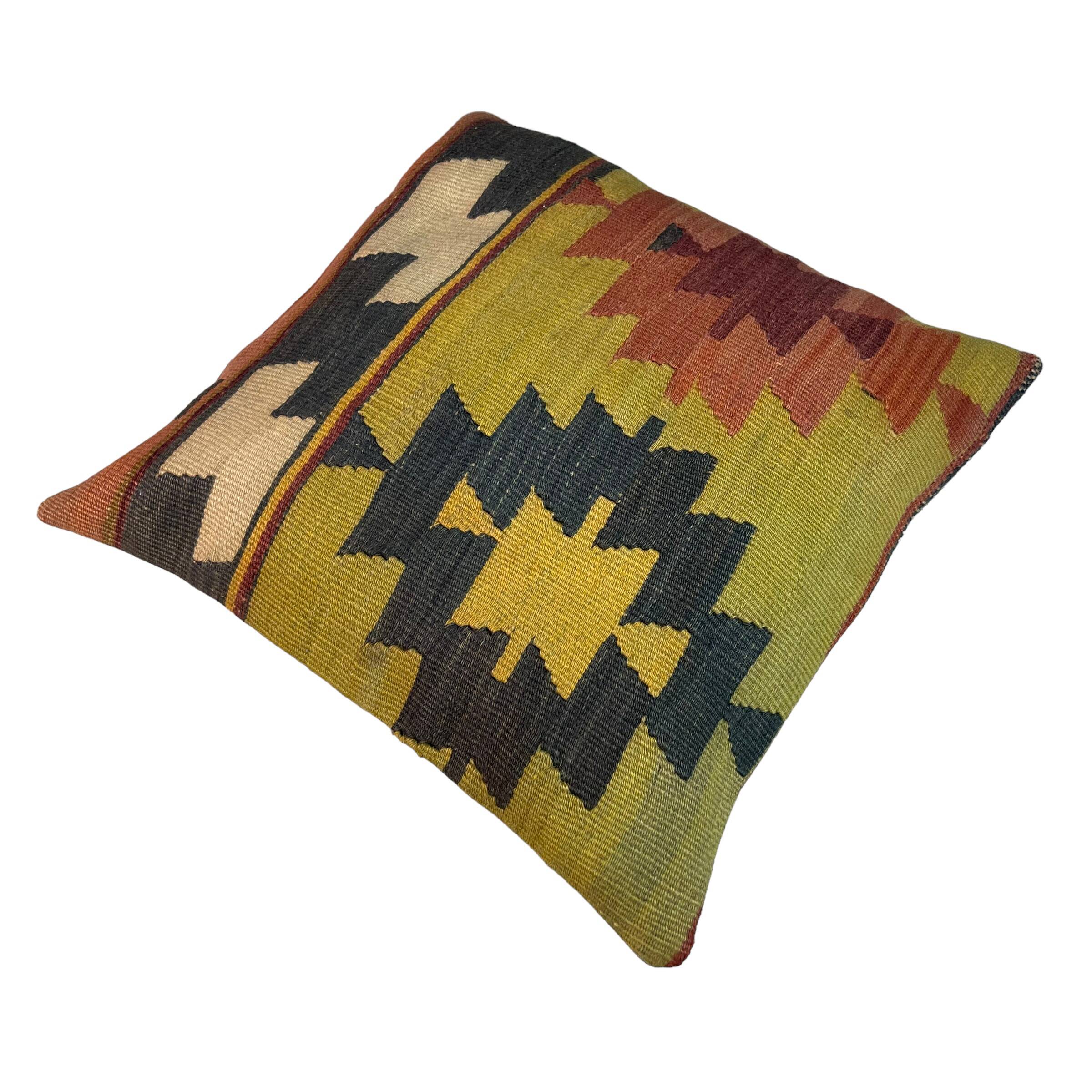 Housse de coussin kilim turque vintage, 55 x 55 cm