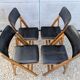 Lot of 4 Mid Century Folding Chairs 60s 70s vintage