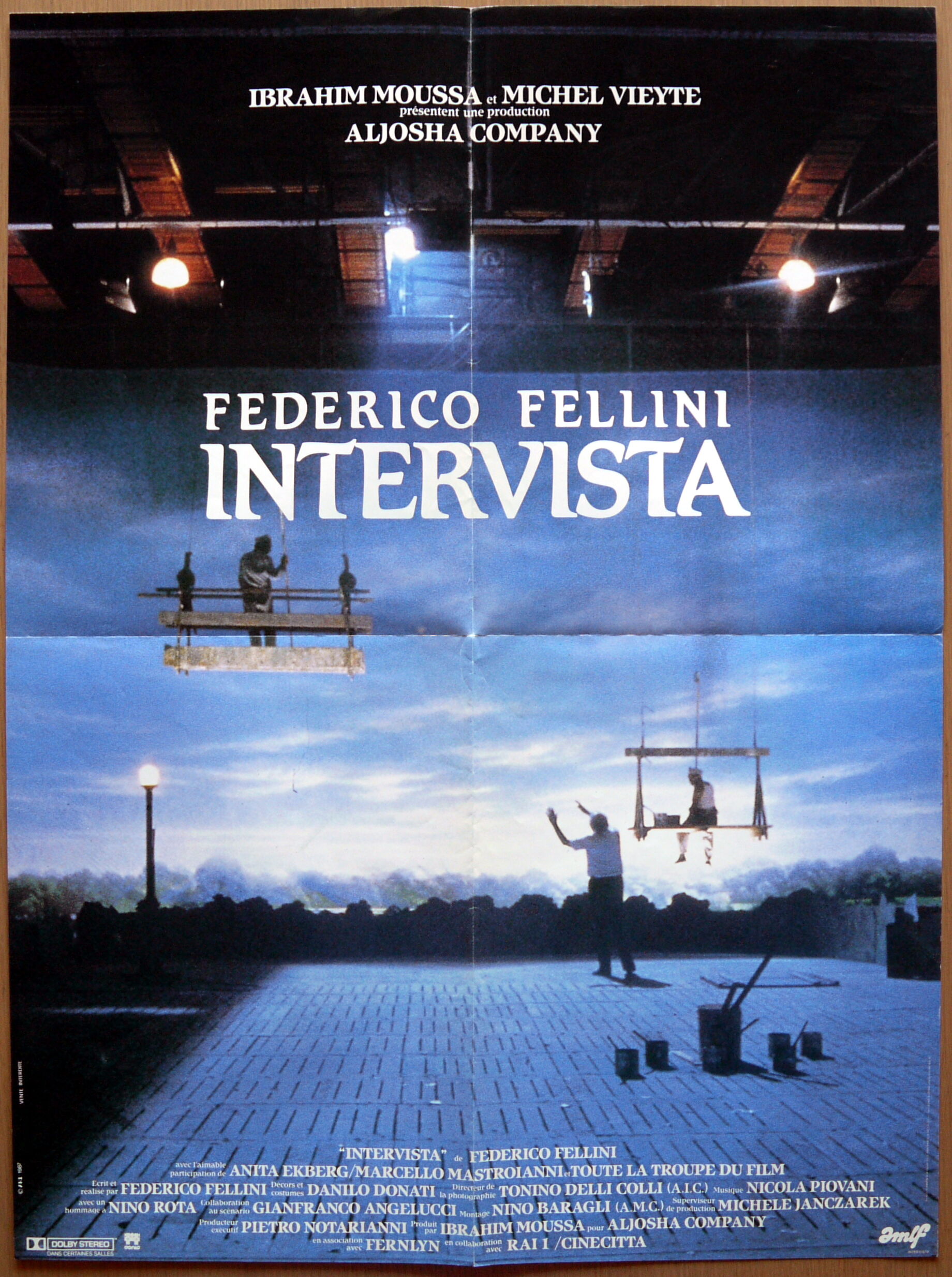 Original cinema poster "intervista" fellini