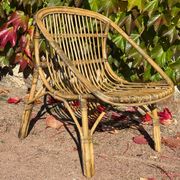 1950s Rattan Armchair from France