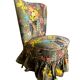 Chaise de cocktail florale vintage/siège simple/fauteuil