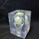 Pop art "Ampoule", fluorescent green light, design Pierre Giraudon 1970