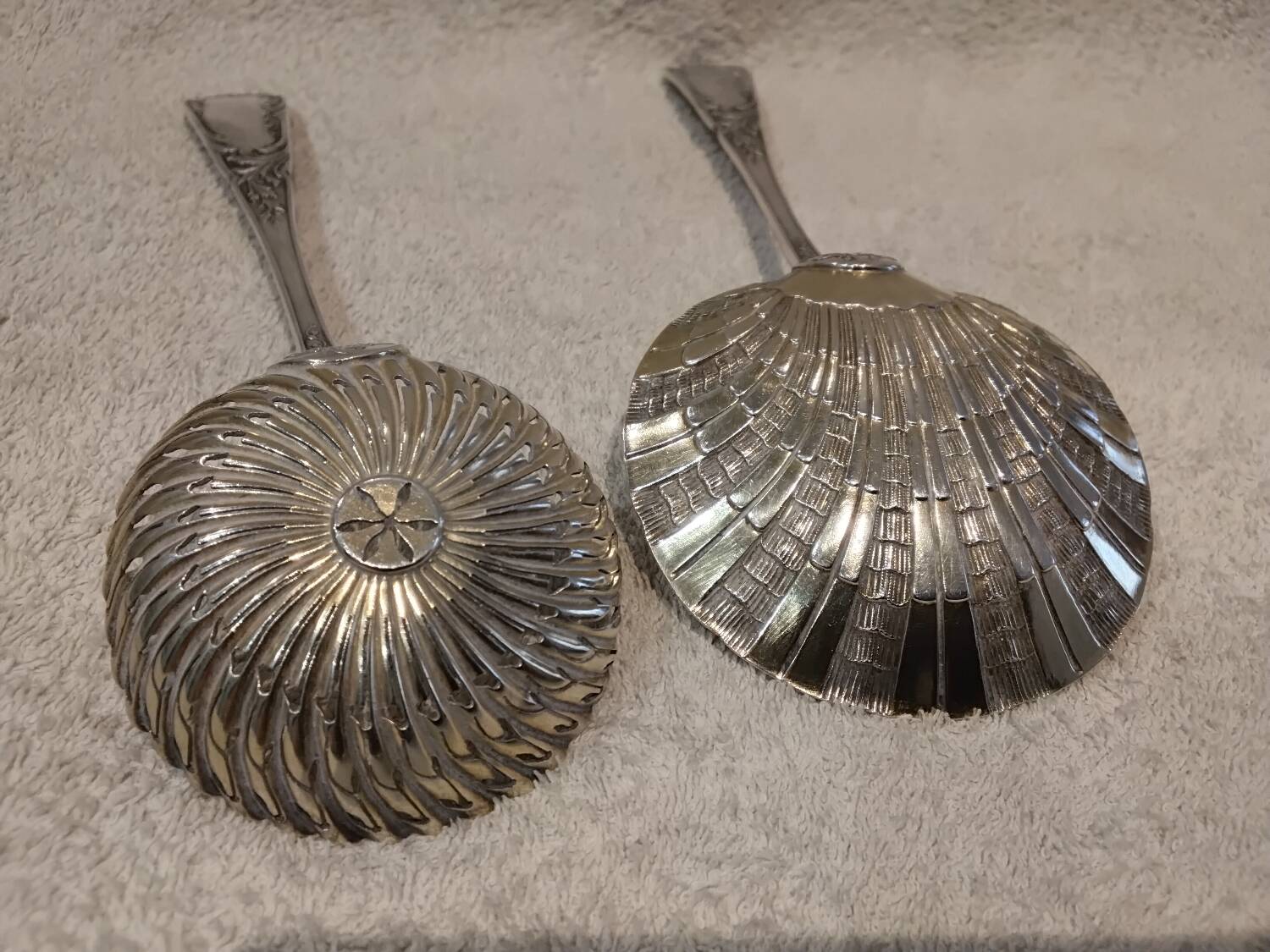 Strawberry set, 2 pieces, 950 silver, Minerva style, Rococo silversmith SAM
