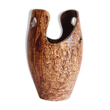 Freeform open worked vase by "Les potiers d'Accolay", France 1970s.