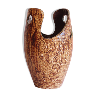 Vase de forme libre par « Les potiers d’Accolay », France années 1970