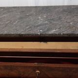 Ancienne commode Louis Philippe 4 tiroirs avec marbre