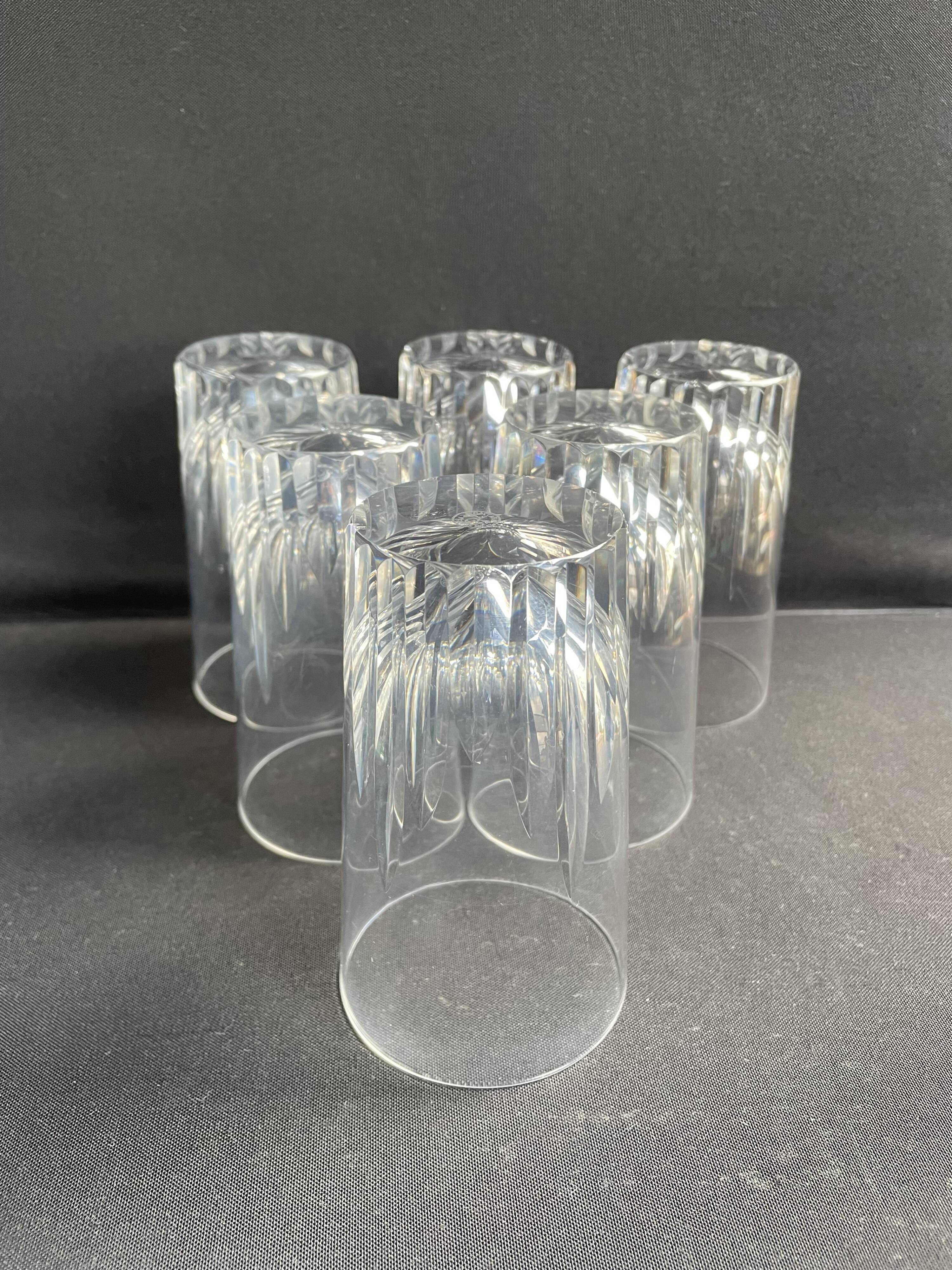 6 Baccarat water cups Spear service