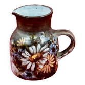 cost of Vallauris milk jug 1970 rare floral decoration H 11.5 cm