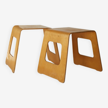 Pair of Benjamin stools tables by Lisa Norinder IKEA vintage 90s