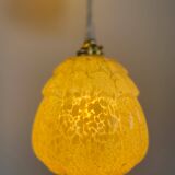 Double pendant light with Clichy glass globe