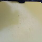 Oak stool and yellow formica