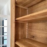 Restored two-body oak sideboard/bookcase