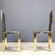 Vintage french brass dining chairs, set of 6 - 1970s