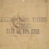 Stackable British military office table in stainless steel