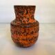 Vase orange écume de mer fat lava
