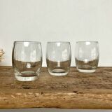 5 small vintage ribbed glasses
