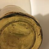 Yellow copper vase signed gbn art deco