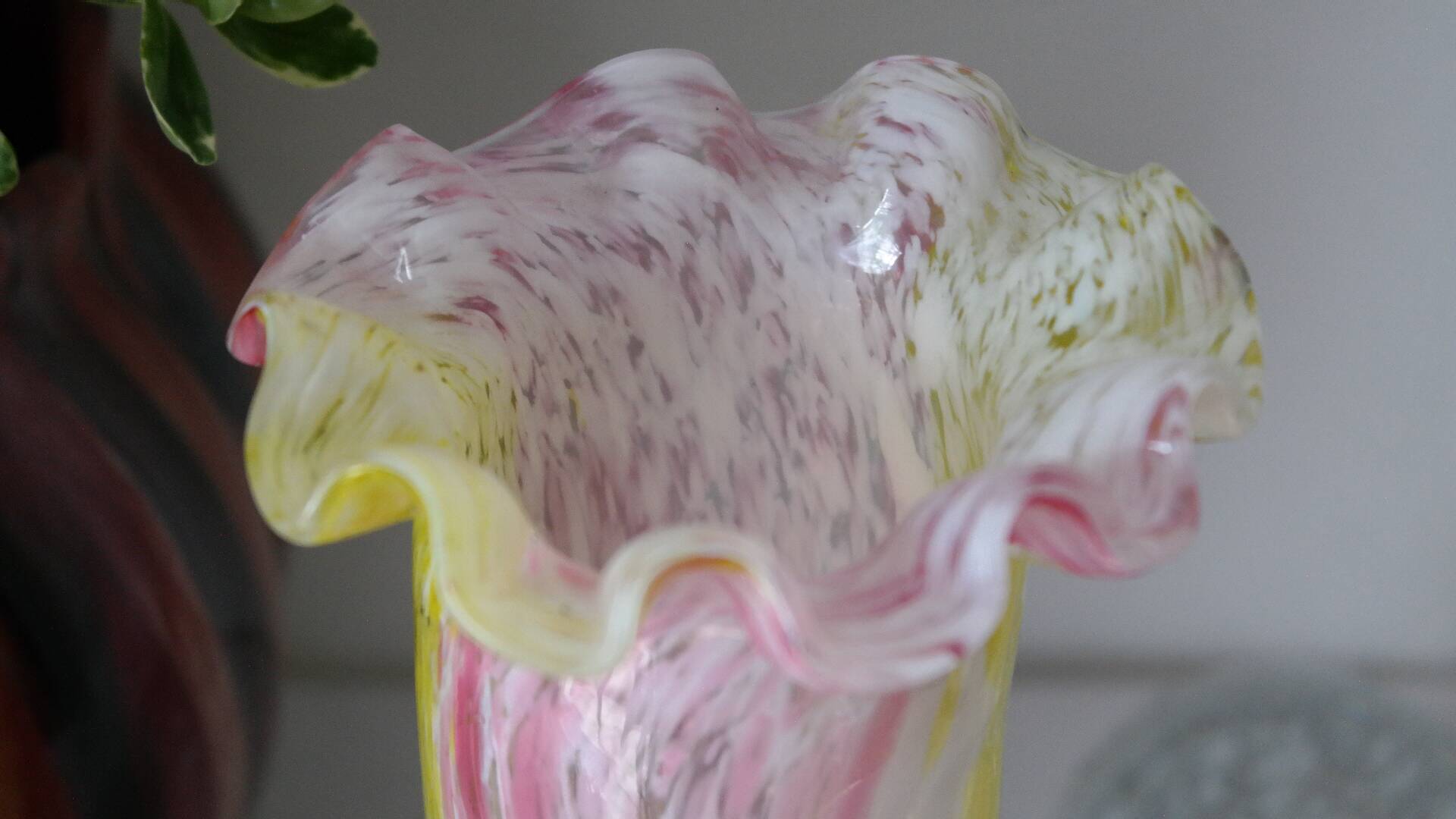 Clichy Legras vase blown glass early 20th century