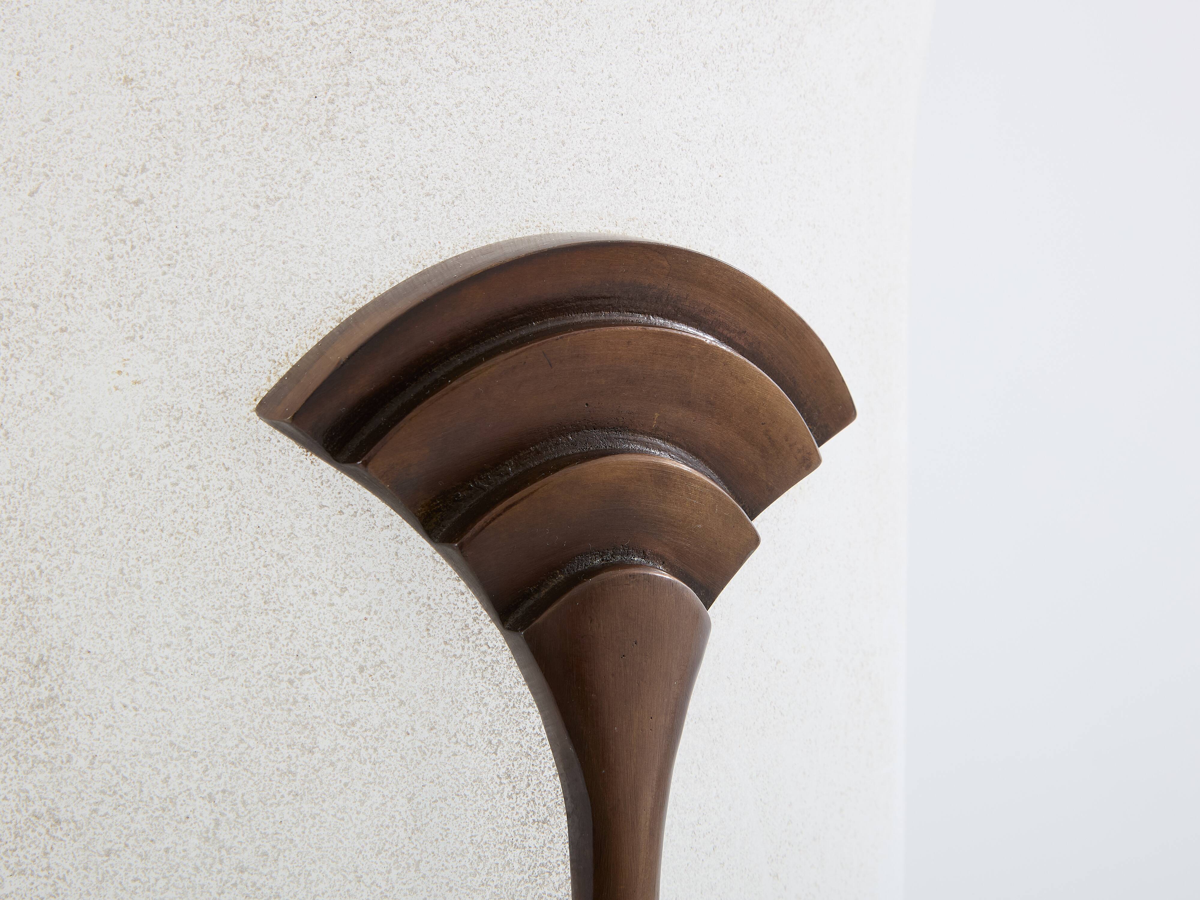 Large Art Deco frosted glass vase by Karl Springer for Seguso 1980