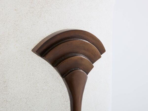 Grand vase Art Déco en verre dépoli de Karl Springer pour Seguso 1980