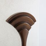 Large Art Deco frosted glass vase by Karl Springer for Seguso 1980