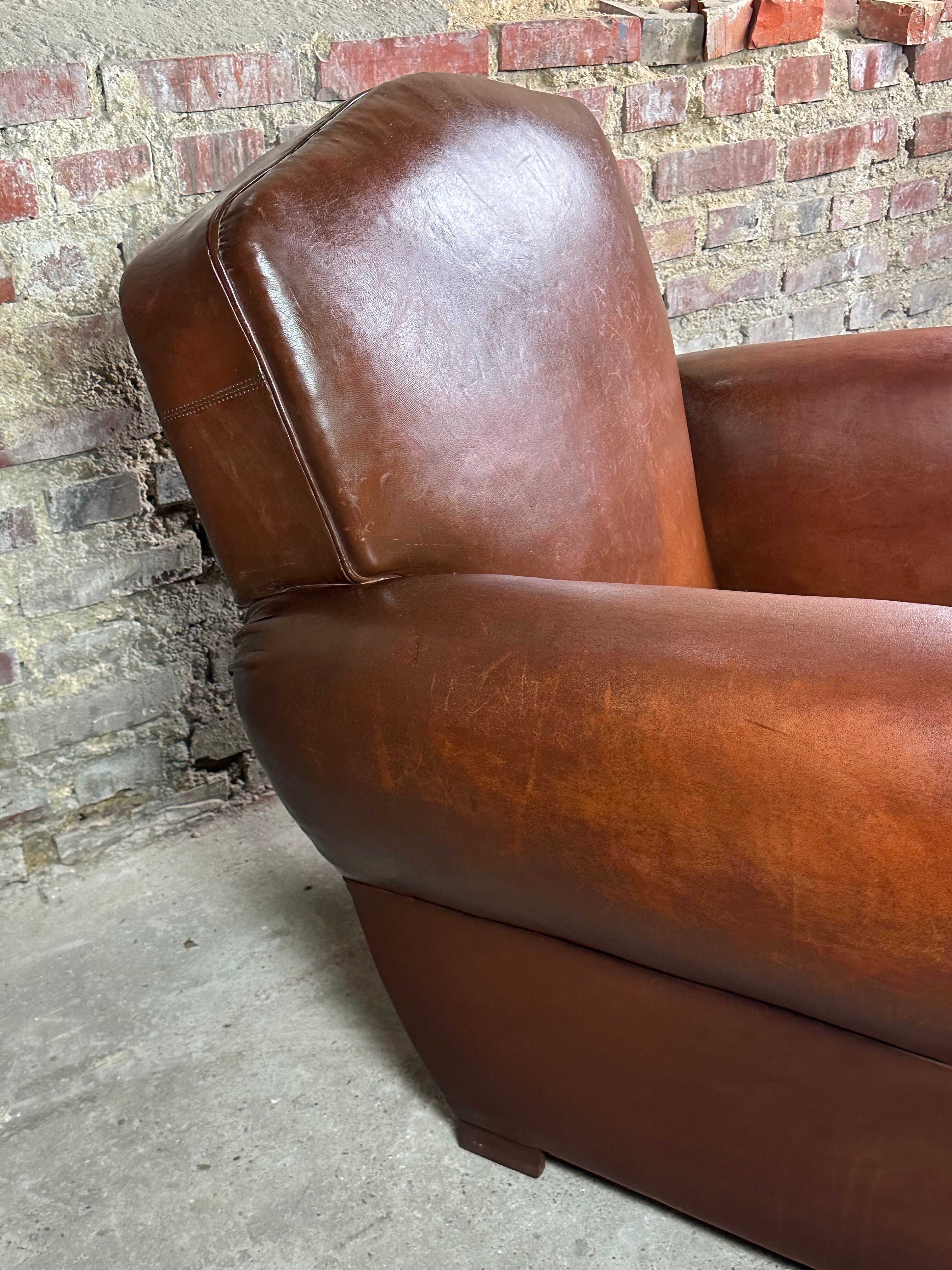 Club armchair leather 30s