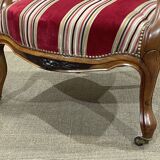 Napoleon III armchair from the end of the 19th century in walnut
