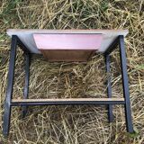 Bedside table or nightstand Formica brown 60s vintage