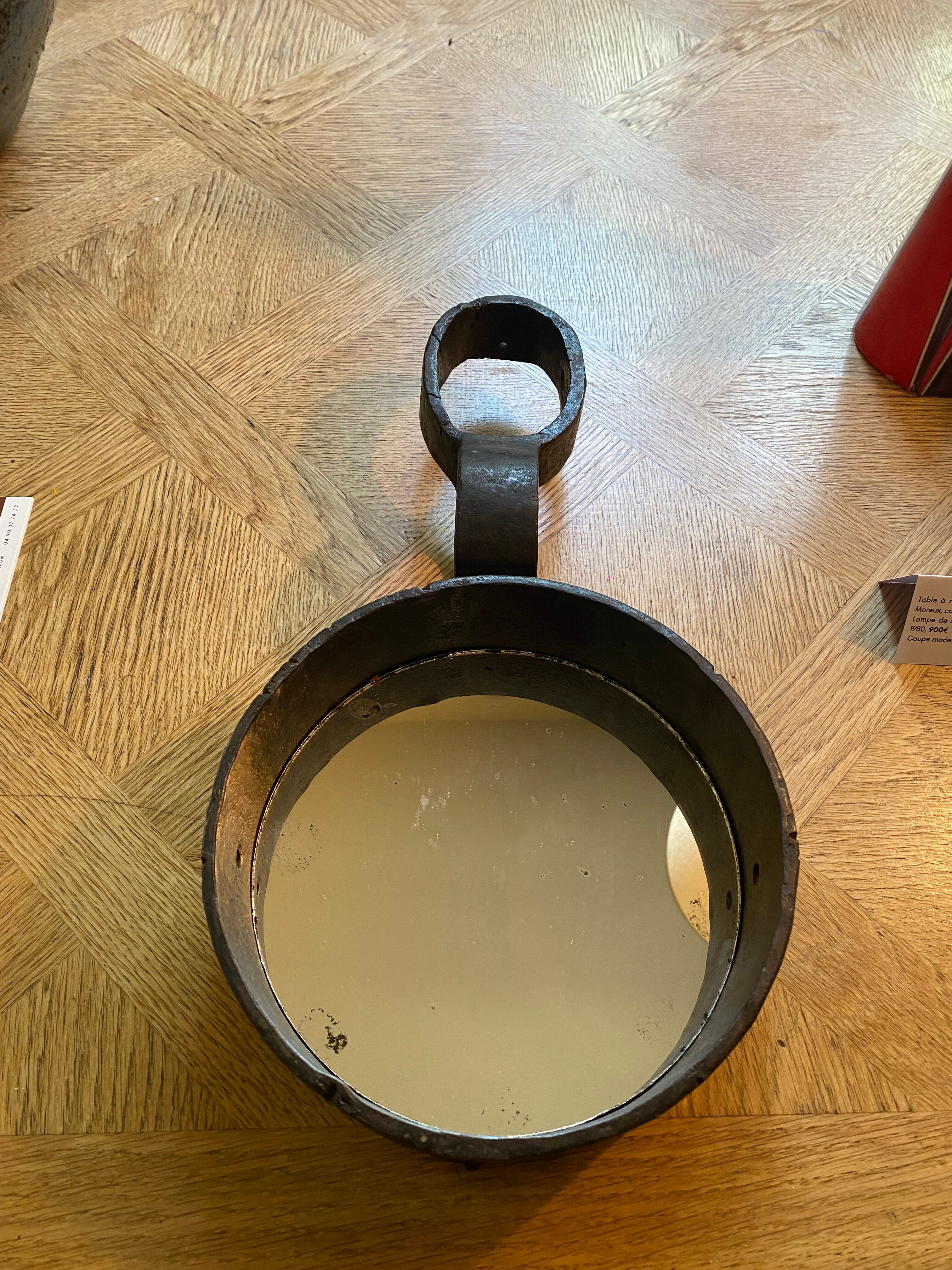 Round metal mirror