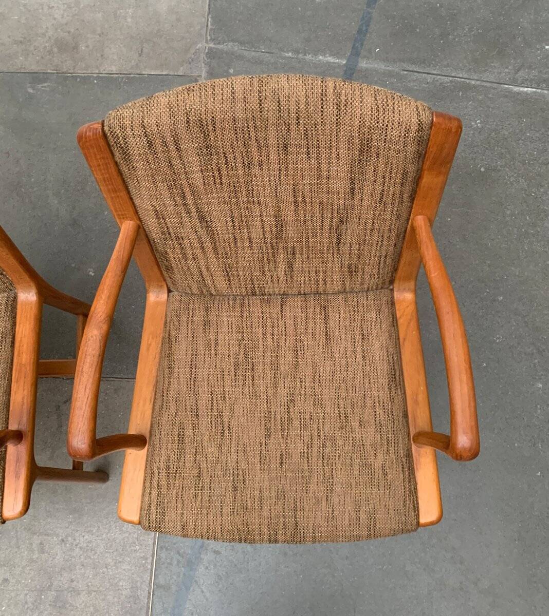 Set of vintage Danish teak chairs