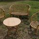 Garden furniture, chairs, seat and coffee table bamboo & rattan