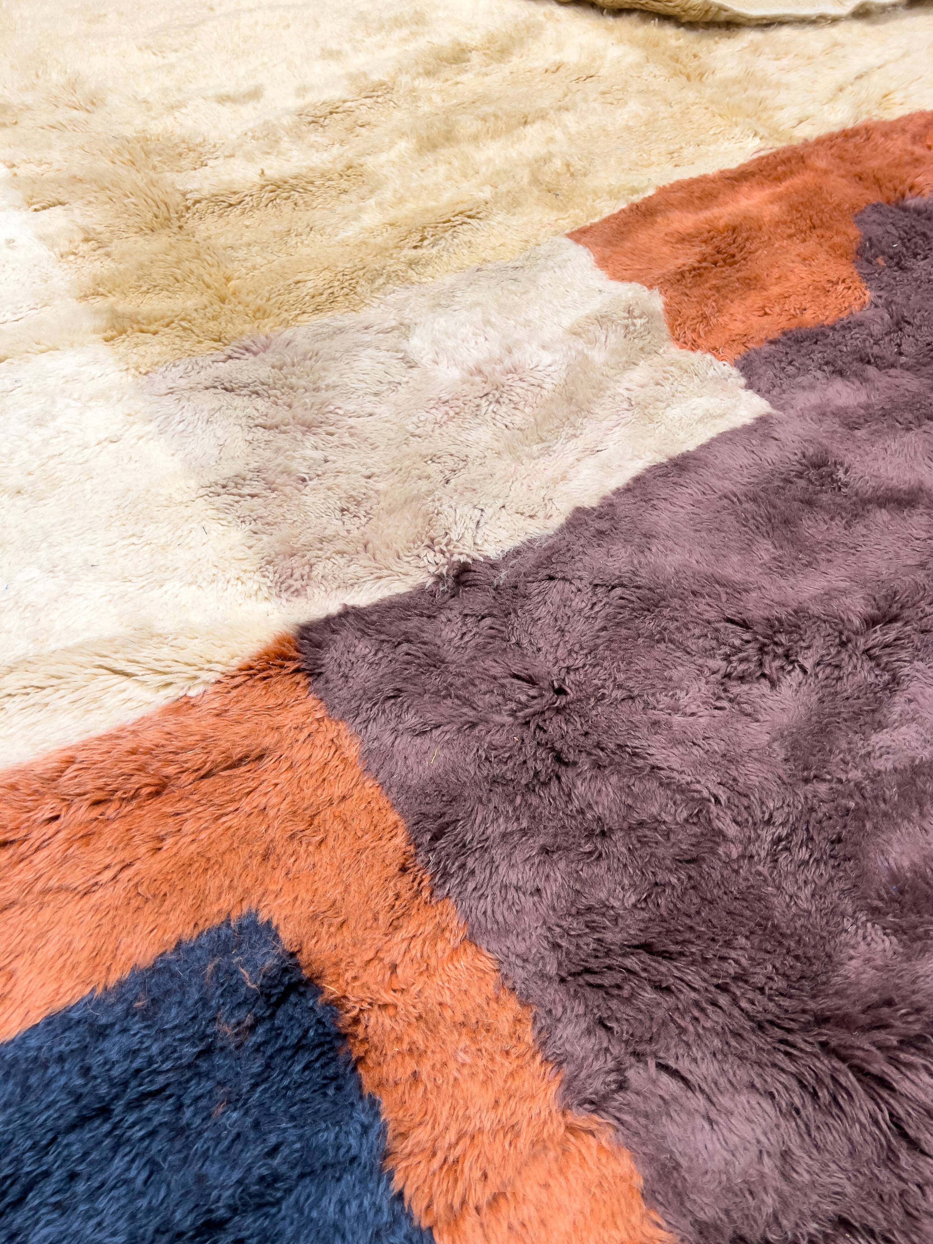 Colorful Moroccan Berber rug, M'rirt, 2.55x2.16m