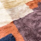 Colorful Moroccan Berber rug, M'rirt, 2.55x2.16m